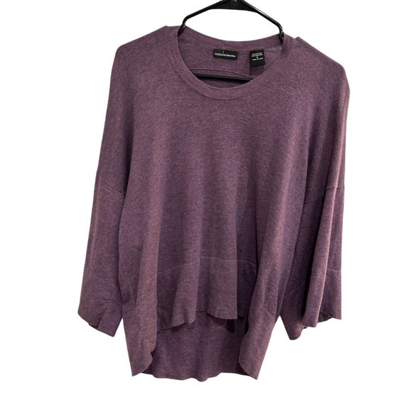 Moda International Purple Loose Fit Sweater Cashmere Blend Sz Small - Picture 1 of 8